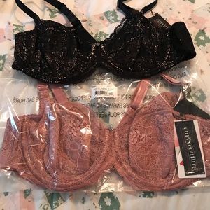 2 curvy Couture Blissful lace bras- 38D